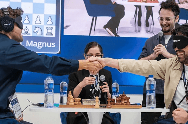Magnus Carlsen vs Nakamura, blindfold